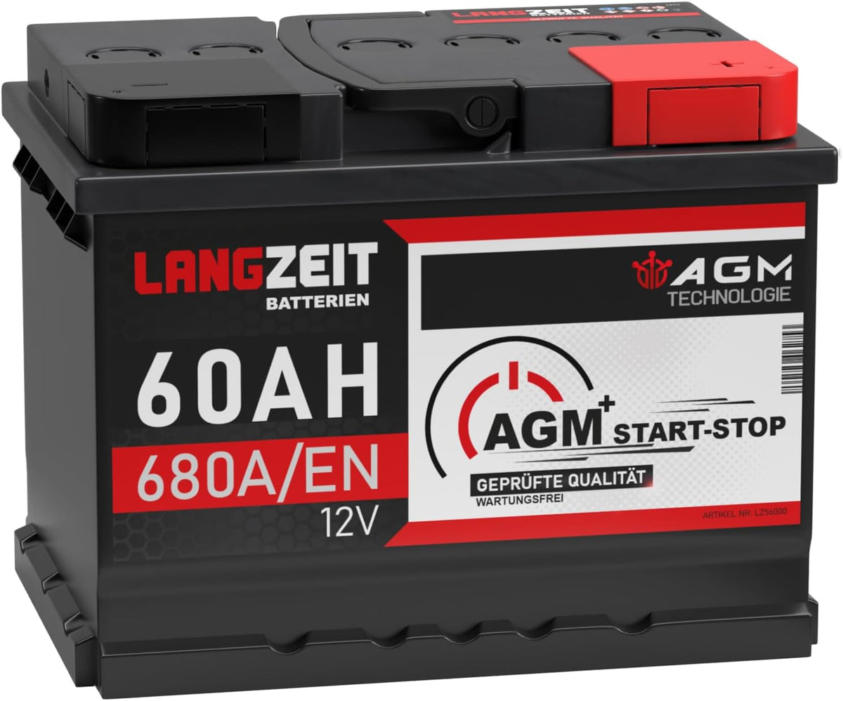 Batteries de voiture, 242 × 175 × 190mm, 12V, sans fil, LANGZEIT BATTERIEN