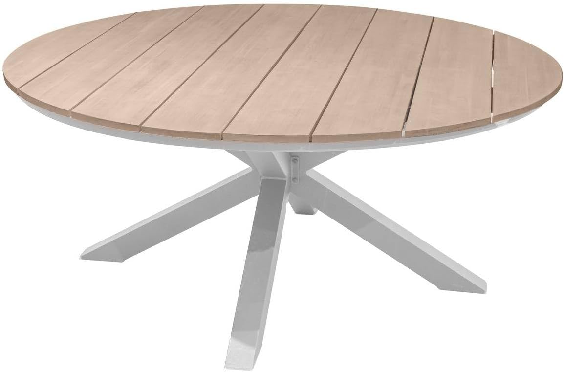 table de jardin, aluminium, blanc, pour le jardin, pour la terrasse, HESPERIDE