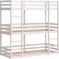 vidaXL lit, 90 × 200 cm, bois, blanc