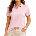 Polo femme taille M rose manches courtes coupe droite