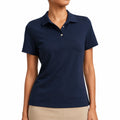 Polo femme taille L bleu marine à manches courtes style classique