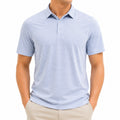 Polo homme taille M bleu clair rayé à manches courtes style décontracté
