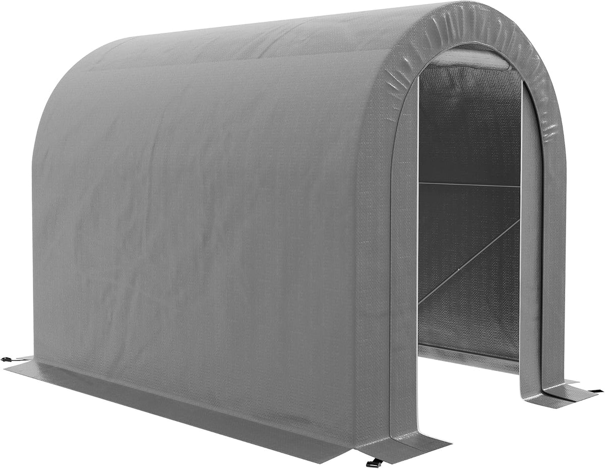 Outsunny bâche de protection, 2,4 × 1,6 × 1,9 m, métal, gris, pour le jardin, 4 x 1, 6 x 1, 9 m Gris