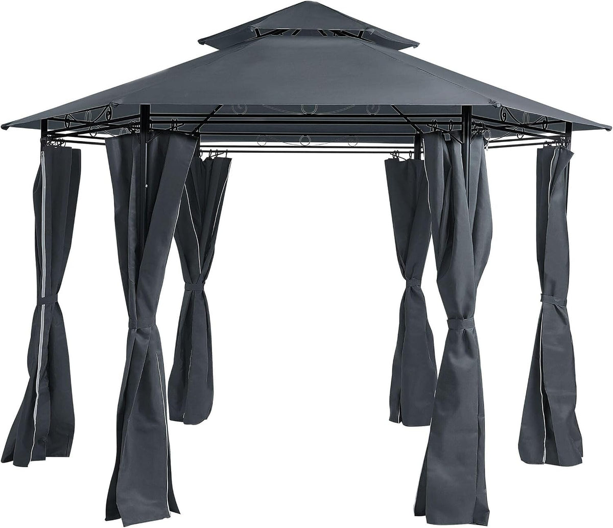 Beliani Belvédères, 350 cm, acier, gris, pour le jardin