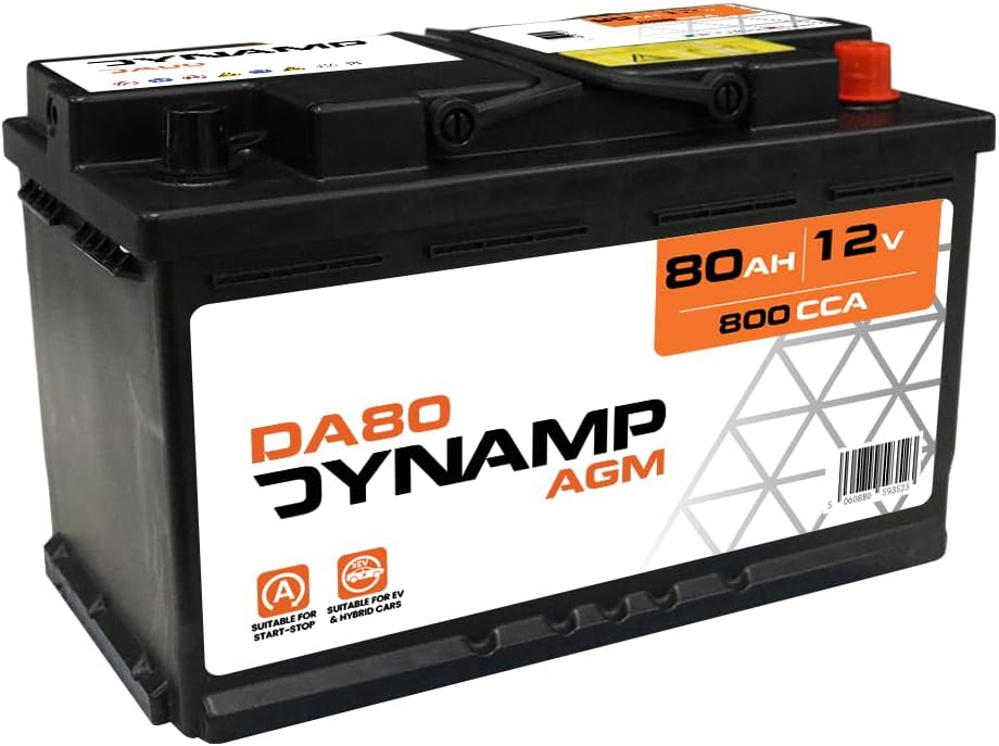 Batteries de voiture DA80, 315 × 175 × 190 mm, 12V, sans fil, Dynamp