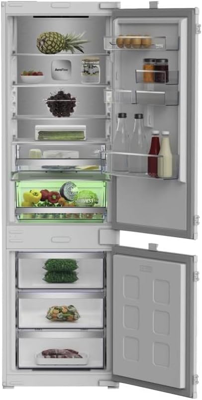 Beko B7BCNA295HS2 réfrigérateur, métal, B7BCNA295HS2 FRIGO INC COMBI 270LT H178 NF D INV METALBACK (JUMP)