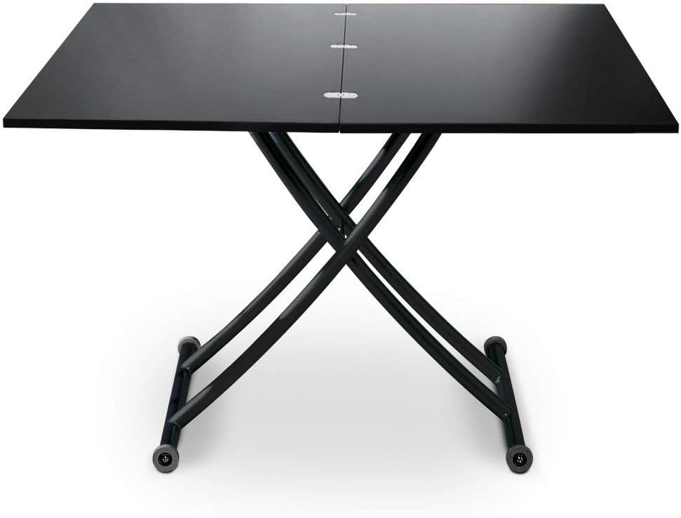 table, 100 × 57 cm, noir, pour le salon, Menzzo