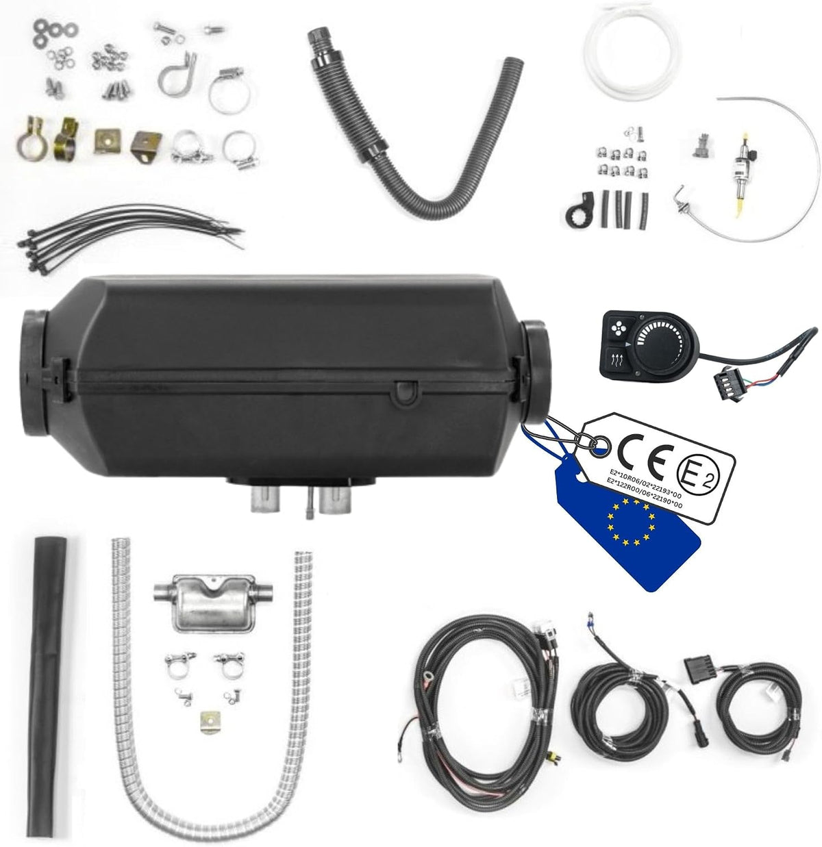 four PU-5, 12 V, Autoterm, Air 4D 4 KW Chauffage auxiliaire diesel avec panneau