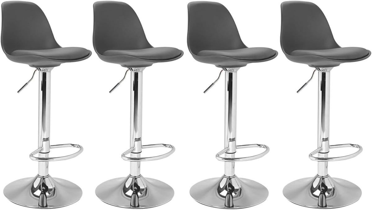 Tabourets, 38,5 CM, gris, IDMarket, - Lot de 4 de Bar Karl Design Gris
