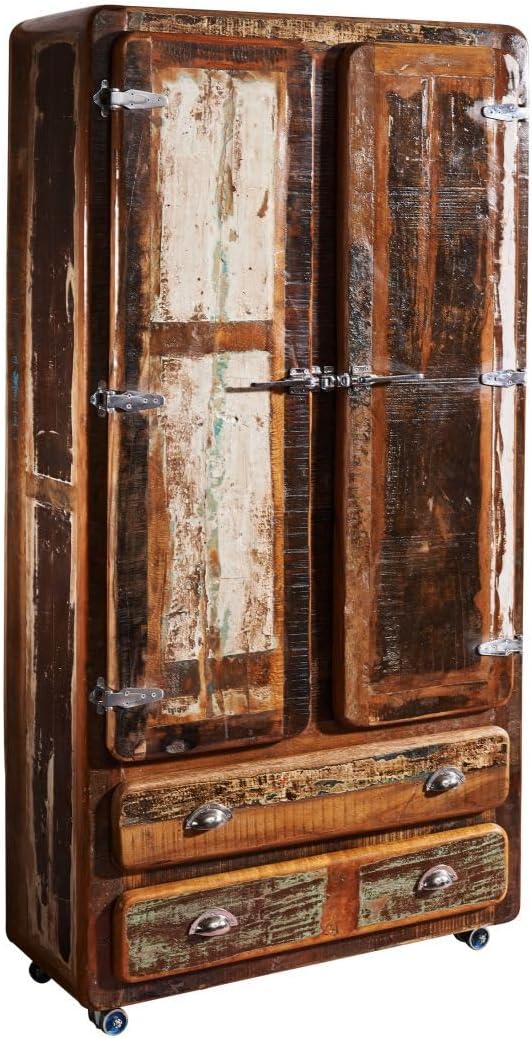 armoire, 90 × 38 × 185 cm, bois massif, MASSIVMOEBEL24.DE
