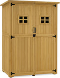 armoire, 59 × 127 × 168 cm, bois, pour le jardin, pour la terrasse, M MCombo, 0912D-F (Nature)