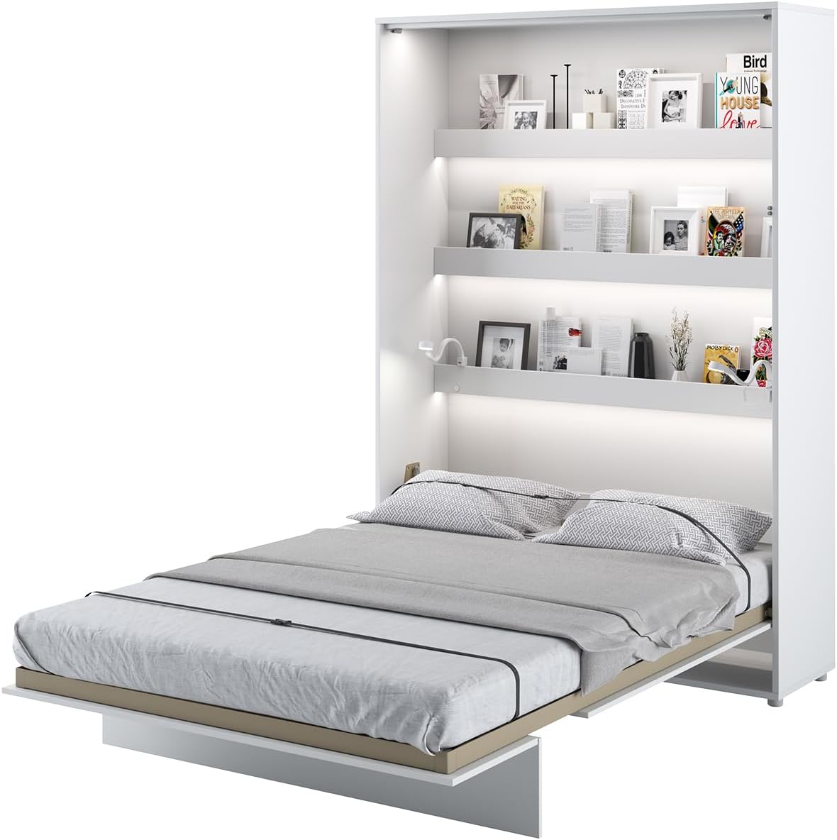 lit BC-01, 140 × 200cm, blanc, MEBLINI
