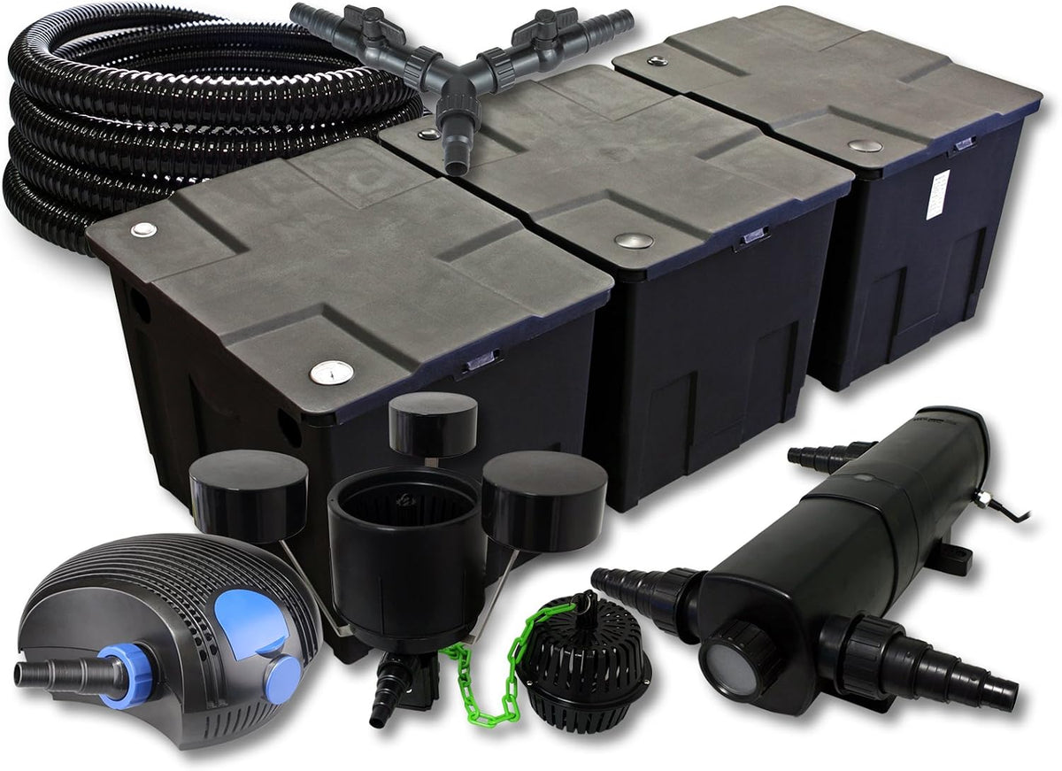 Pompes à filtre CBF-350C, 25 mm, 100W, 36W, 2500l, SunSun, CTF-12000 pompe de filtration 12000l/h 100W, CUV-236 lampe uv 36W, 25m Tuyau 25 mm