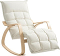 HOMCOM fauteuil, 123 × 92 cm, à Bascule avec Repose-Pieds 67 x 106-123 x 92
