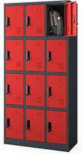 armoire, 185 cm, métal, rouge, Jan Nowak