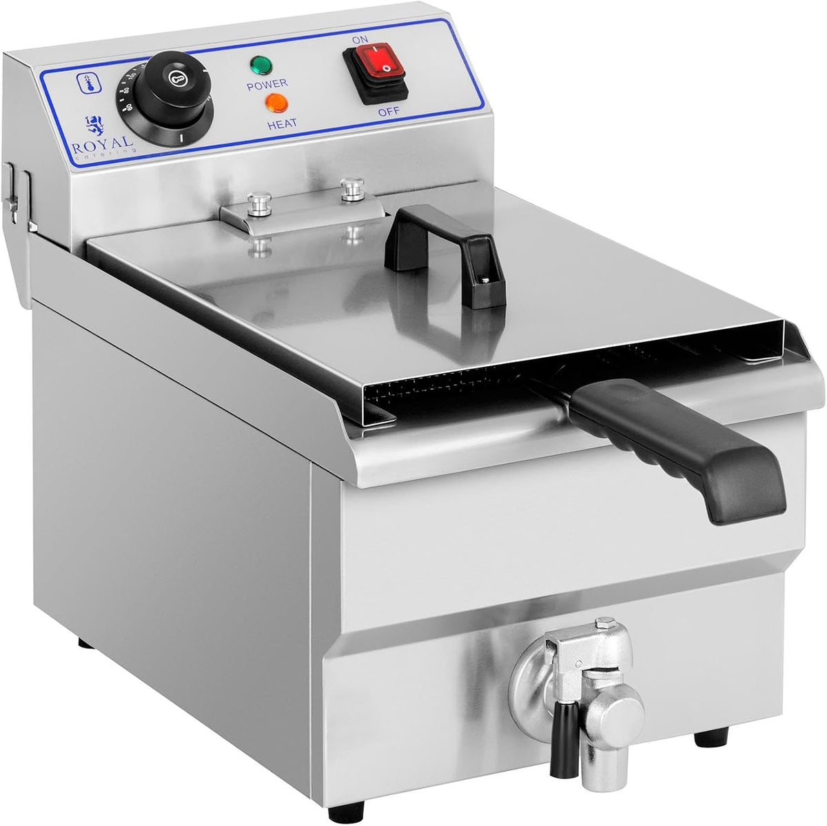 Friteuses RCEF-16DH, 220 X 200 X 100 mm, 200 W, 10 l, 200 °C, Royal Catering, Volume: 10 l, Température ? 200 °C