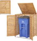 Abris de jardin, 86 × 70 × 114 cm, 120 L, bois, pour le jardin, LIFEZEAL, Cache Poubelle 120 L, Abris Poubelles de Jardin avec Couvercle Ouvrant