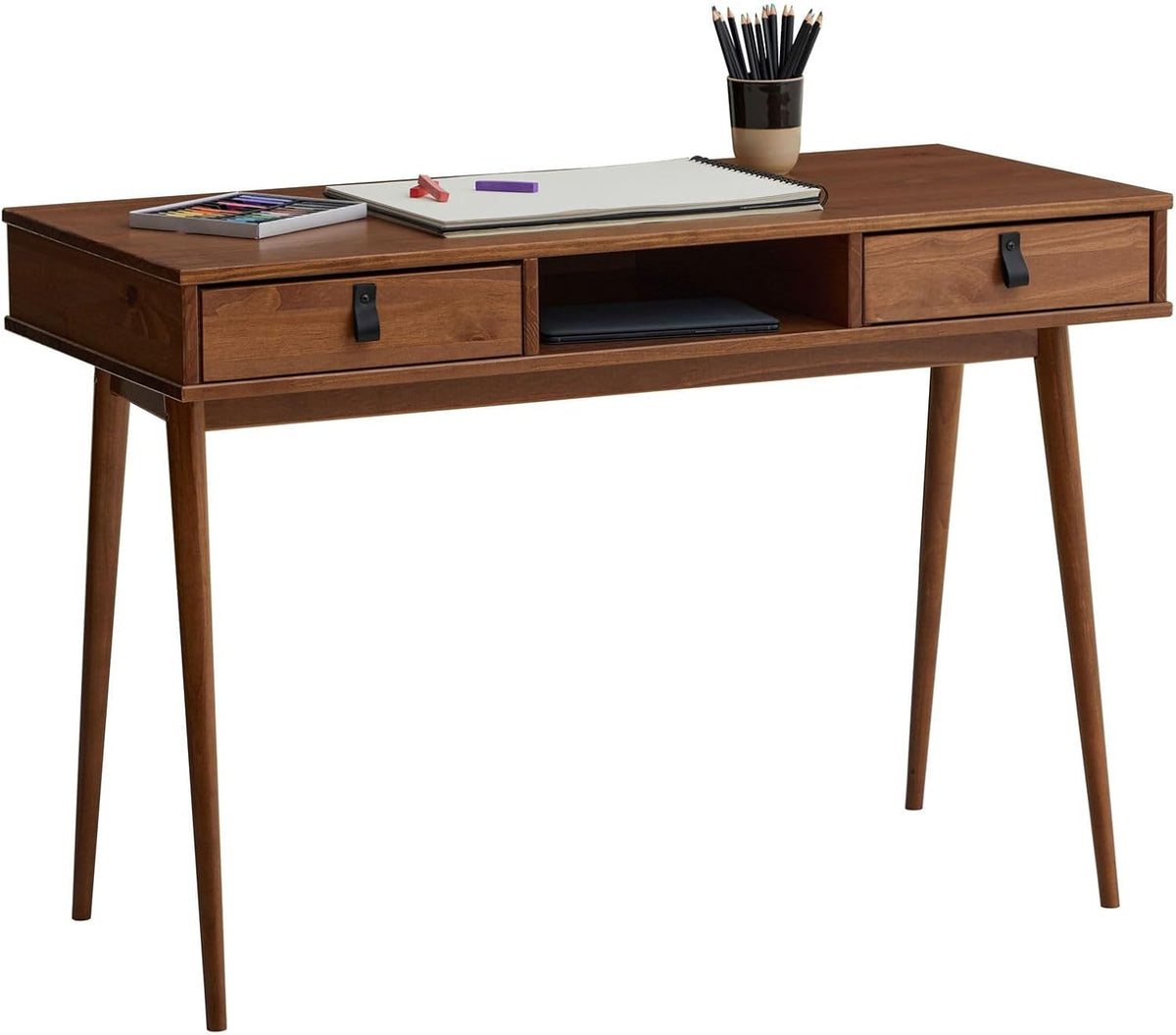Bureaux, 110 × 75,2 × 50 cm, avec tiroirs, double compartiment, pour le bureau, IDIMEX