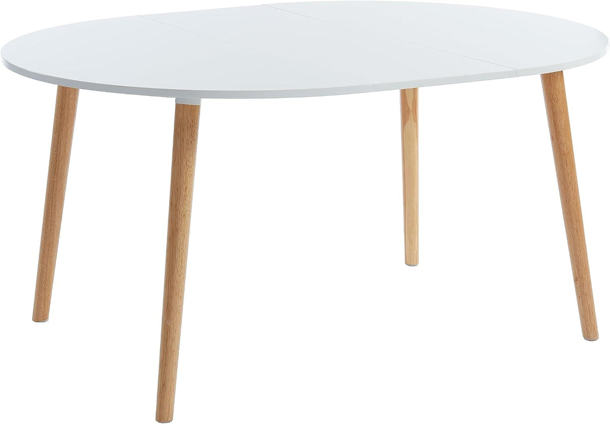 table L120, 160cm, blanc, BAÏTA, de séjour, laqué Blanc, - Oracle