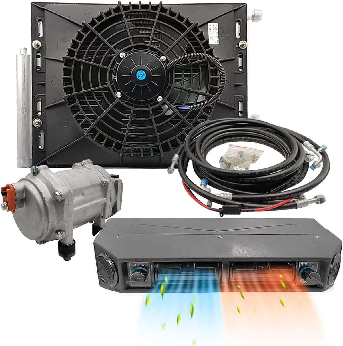 climatiseur, 12V, Kit de climatisation électrique, système de refroidissement universel sous