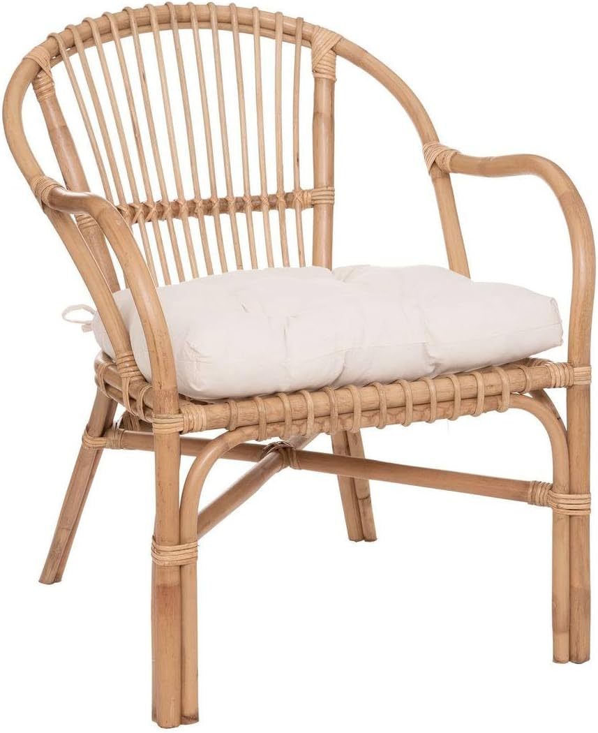 fauteuil, 60 × 68 × 77 cm, blanc, pour la chambre, pour le salon, ATMOSPHERA CREATEUR D'INTERIEUR