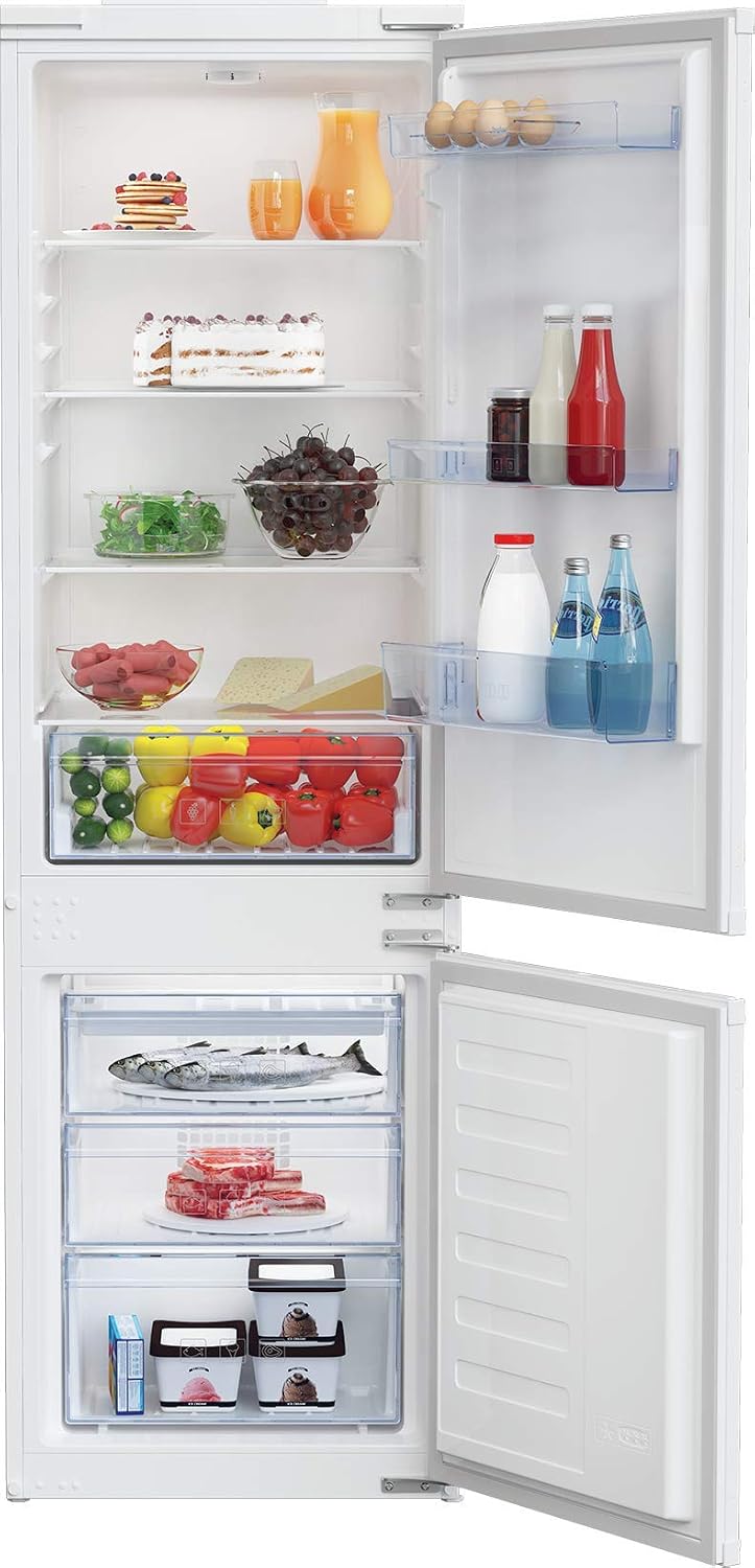 Beko BCSA285K4SN réfrigérateur, 271L, 193L, 78L, commande intelligente, vert, Zone 0°C, 35 dB