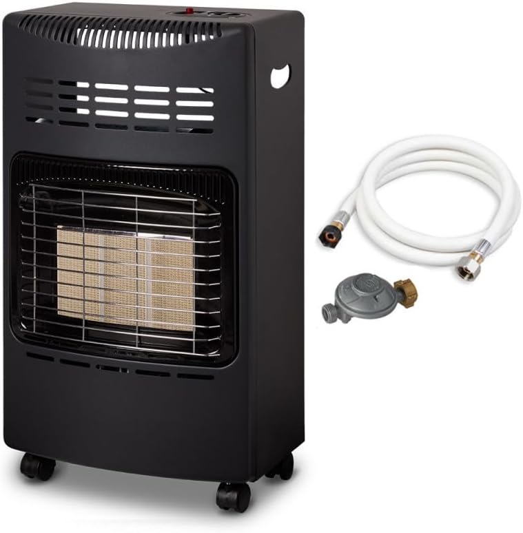 Radiateurs électriques, 4200W, acier, noir, FAVEX, Poêle à gaz 4200W, 3 puissances de chauffe, Jusqu'à 40 m2