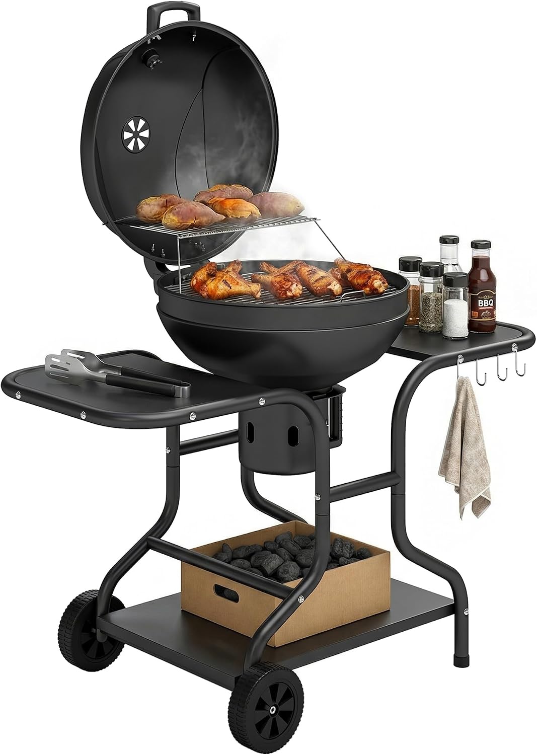 Outsunny barbecue, 41 × 28,5 cm, noir