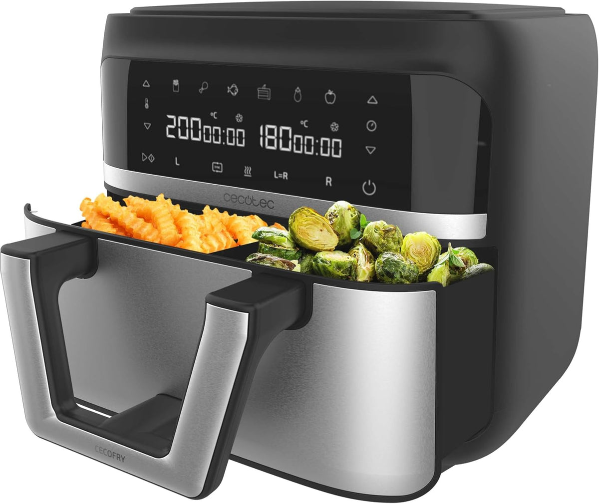 friteuse sans huile, 75 cm, 9L, 2850W, réglable, Cecotec, 6 Modes