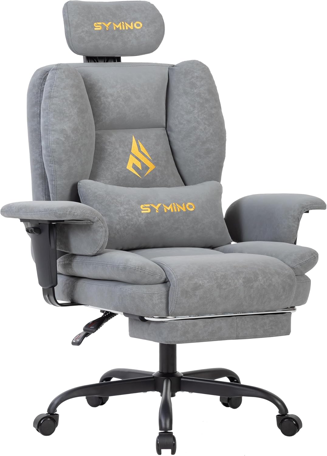 fauteuil de bureau, 130kg, réglable, cuir, pour le bureau, Symino, PU en Cuir 130kg