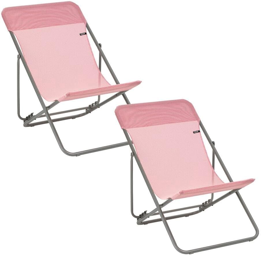 Bains de soleil, 58 cm, pour le jardin, Lafuma, Lafuma - Lot de 2 Transats Jardin pliants Multi-Positions