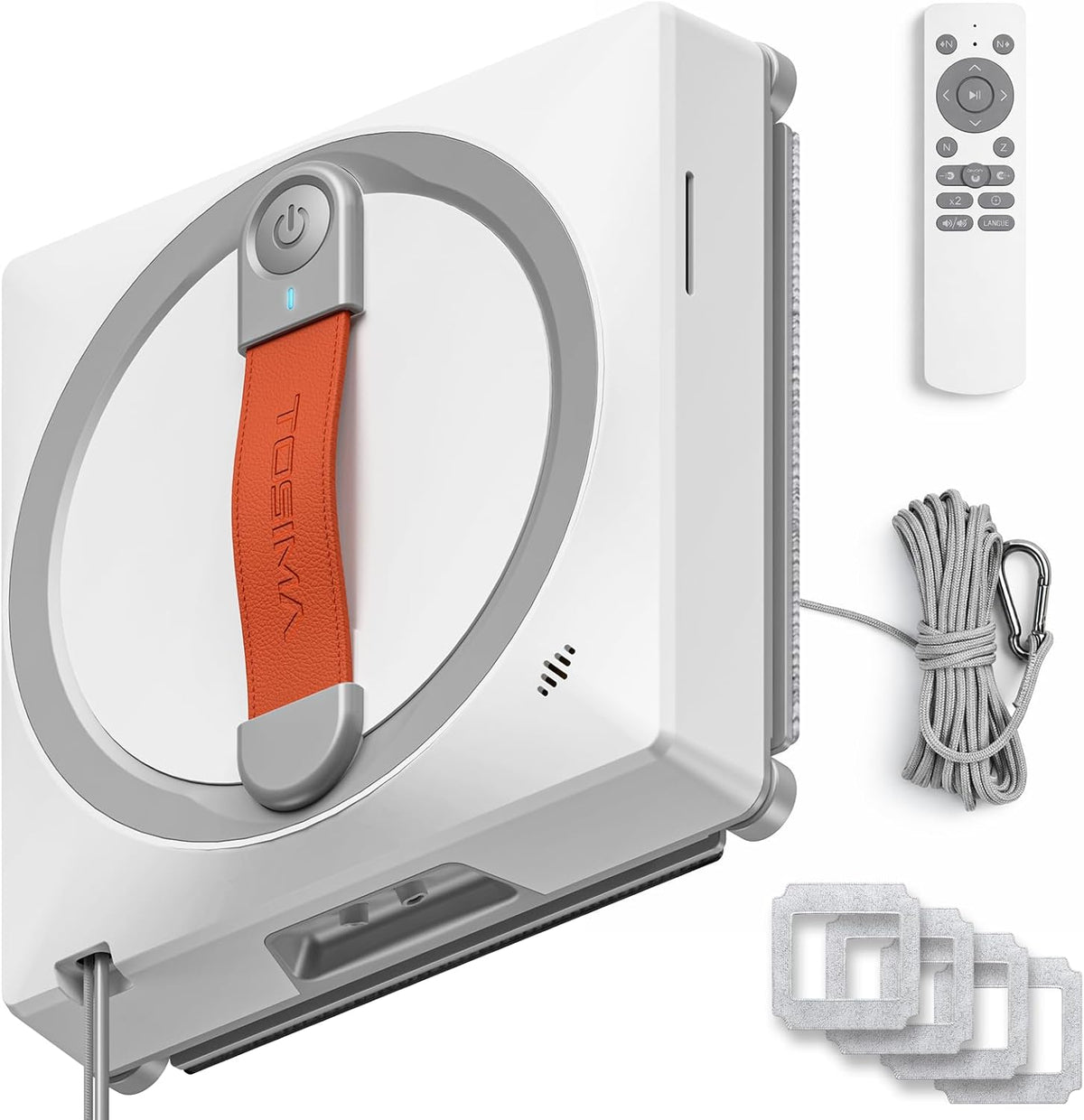 aspirateur WA9C, avec télécommande, Tosima, Tosima Robot Laveur de Vitre WA9C Pro, Nettoyeur Vitre Automatique avec 4 Buses de Pulvérisation