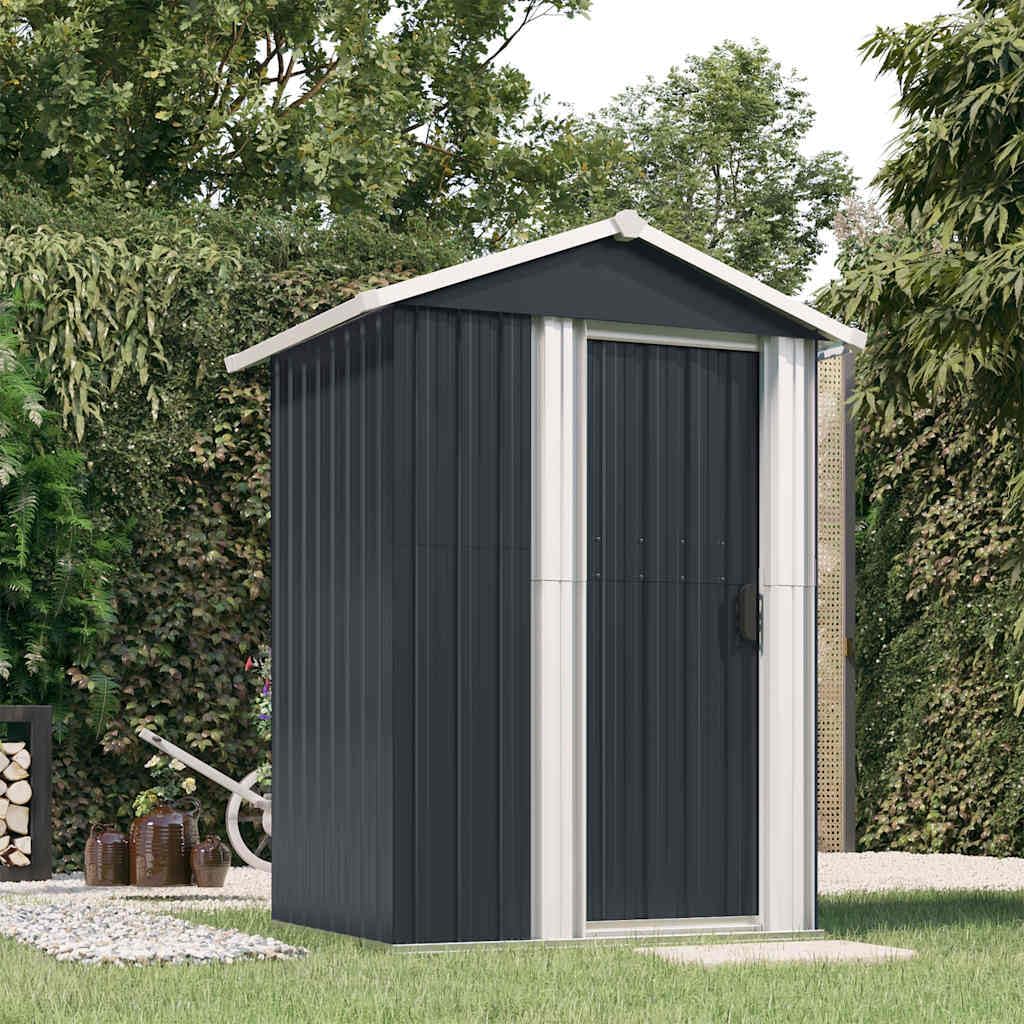 Abris de jardin, 126 × 97,5 × 177 cm, acier, pour le jardin, Générique Abri de Jardin Anthracite 126x97, 5x177 cm Acier galvanisé, 26.76 KG, 316235