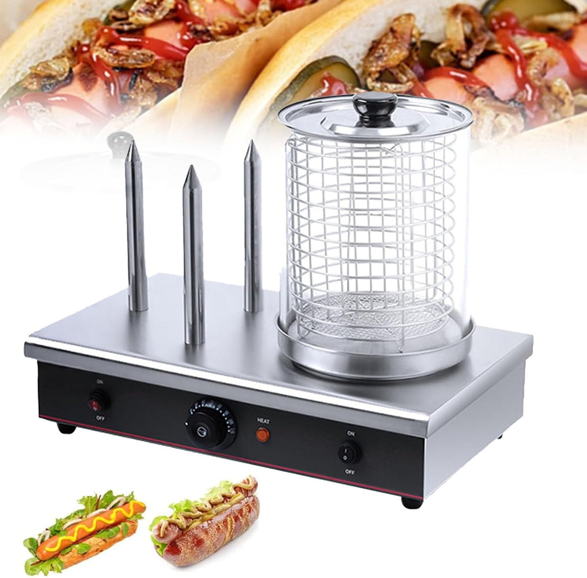 Appareils à hot dog, réglable, Cashwise, avec température réglable